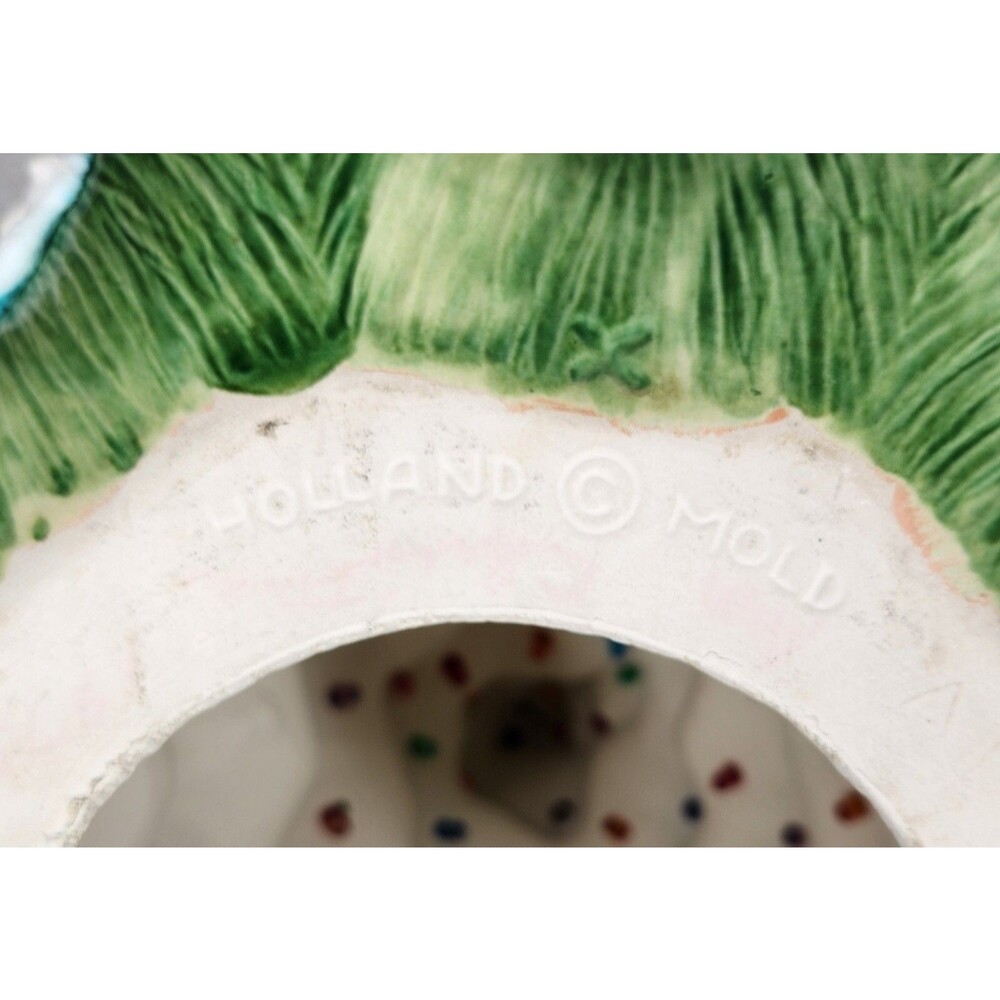 Vintage 1970s Holland Mold Large 17” Ceramic Frosted Christmas Tree W/ Base - Picture 15 of 16